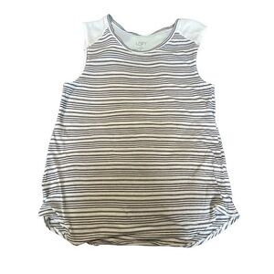 Ann Taylor Loft White Black Sleeveless Blouse Size SP GUC #1834